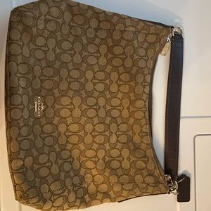 Large brown coach shoulder bag